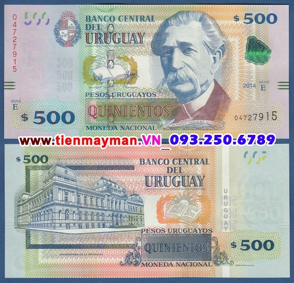 Tiền giấy Uruguay 500 Pesos 2014 UNC