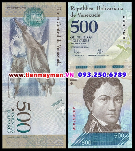 Tiền giấy Venezuela 500 Bolivares 2016 UNC