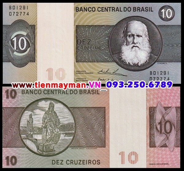 Tiền giấy Brazil 1000 Cruzeiros 1981 UNC