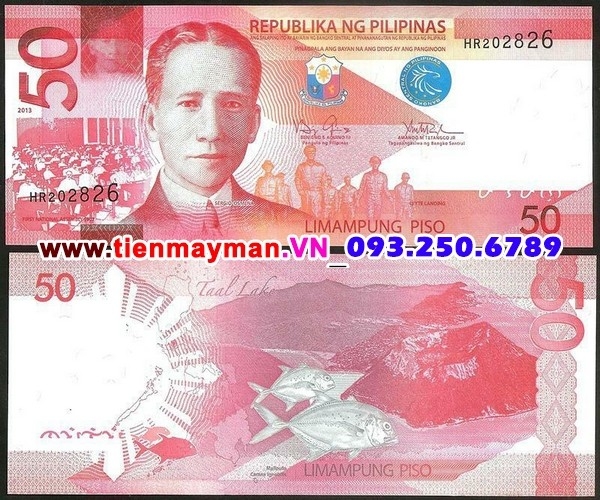 Tiền giấy Philippines 50 Piso 2017 UNC