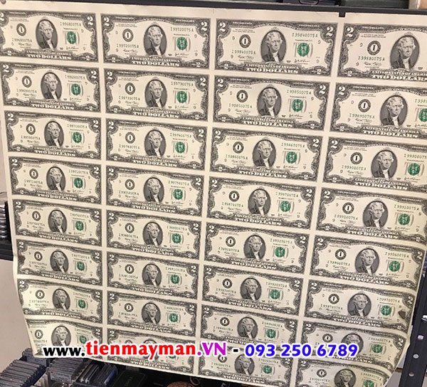 cung cấp 2 usd uncut 32 tờ dính liền giá tốt nhất