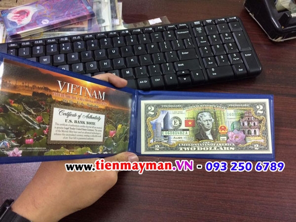 tiền 2 USD in màu Việt Nam