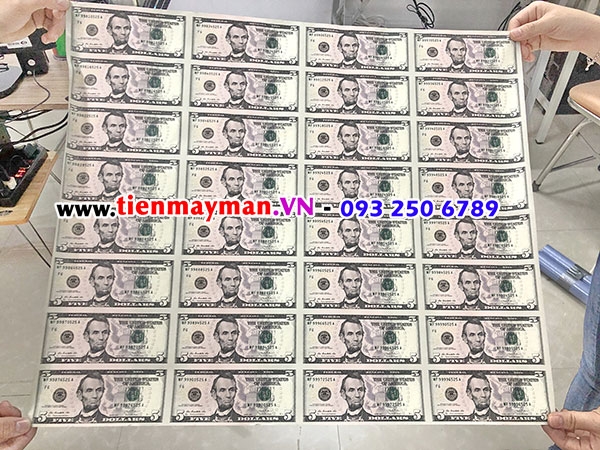 5 USD uncut 32 tờ dính liền