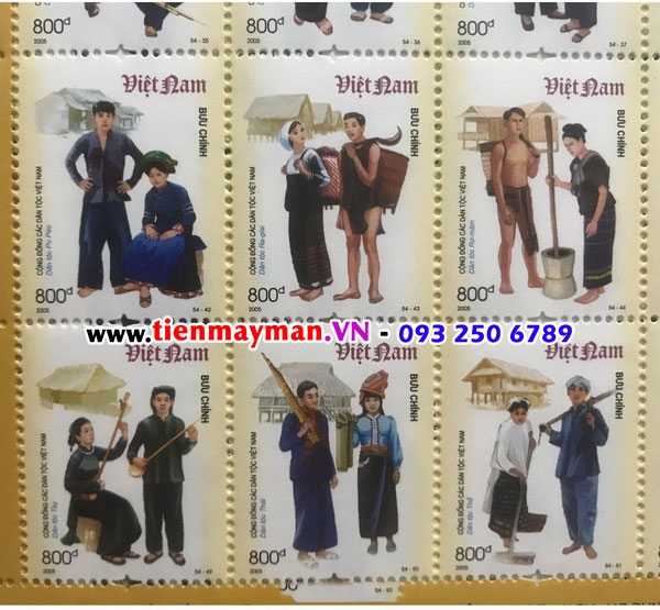 bộ tem 54 dân tộc việt nam giao hàng toàn quốc