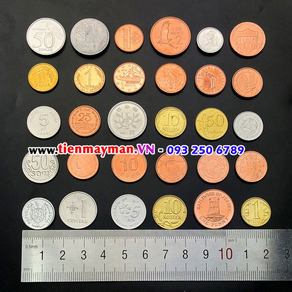 bồ tiền xu 30 quốc gia khác nhau