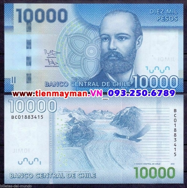 Tiền giấy Chile 10000 Pesos 2012 UNC