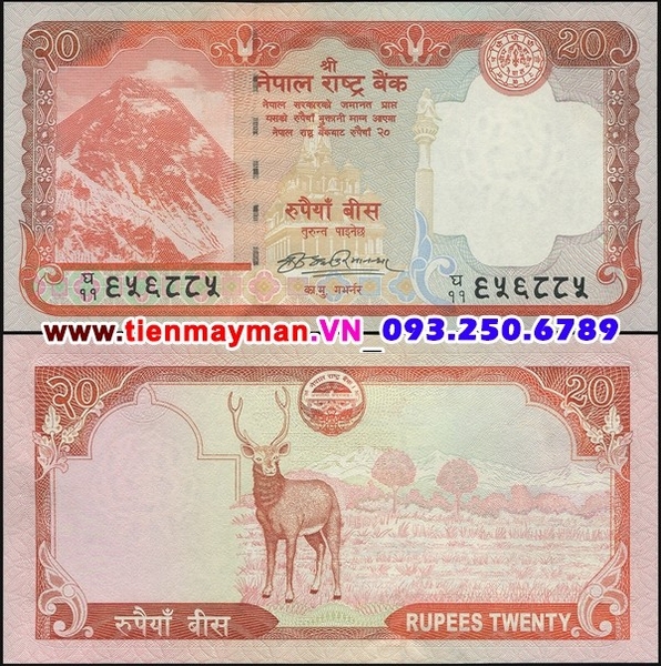 Tiền giấy Nepal 20 Rupees 2009 UNC