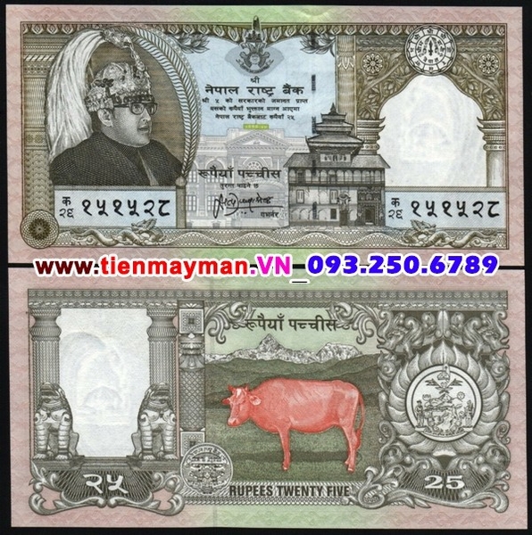 Tiền giấy Nepal 25 Rupees 1997 UNC