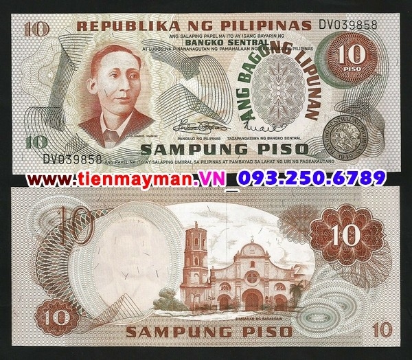 Tiền giấy Philippines 10 Piso 1978 UNC