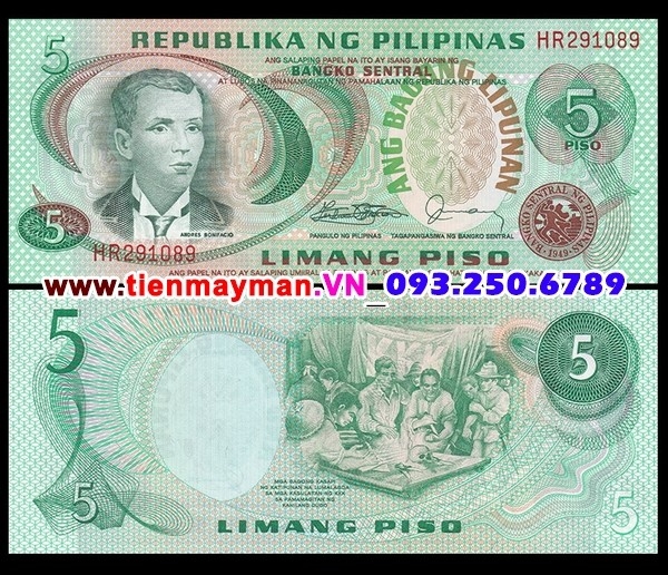 Tiền giấy Philippines 5 Piso 1978 UNC