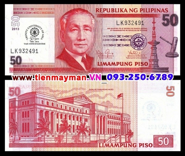 Tiền giấy Philippines 50 Piso 2013 UNC