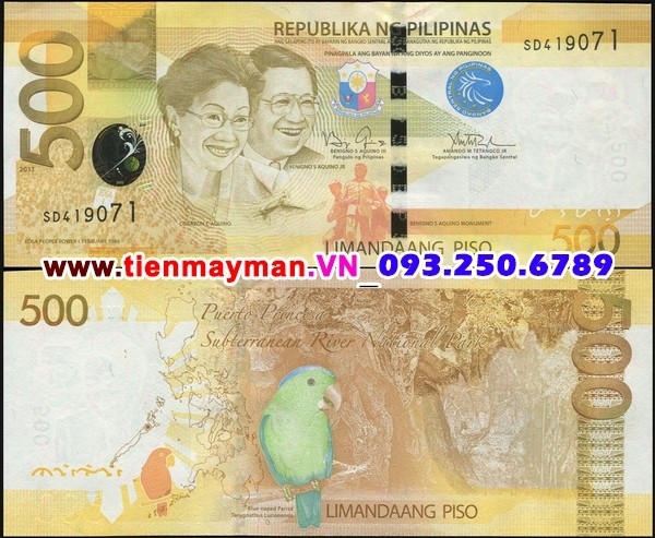 Tiền giấy Philippines 500 Piso 2013 UNC