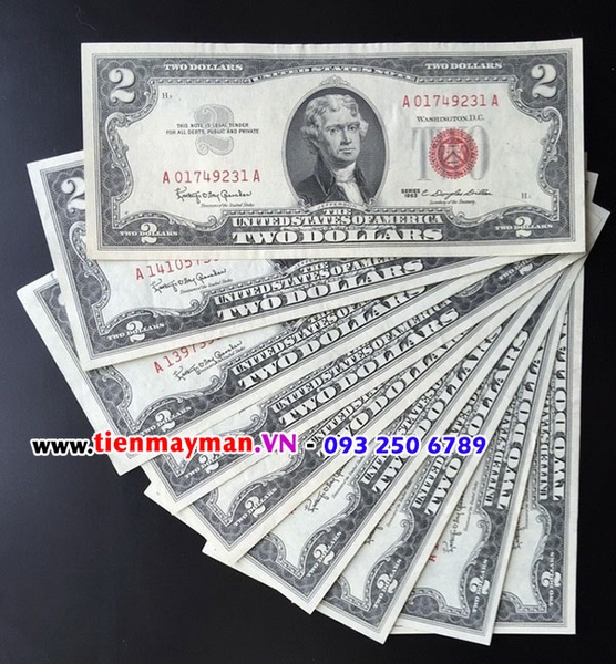 tờ 2 usd 1963 mộc đỏ giá rẻ nhất