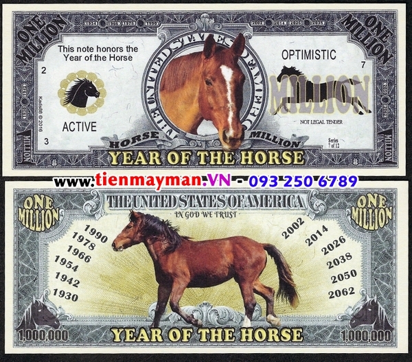 tiền hình con ngựa 1 triệu đô Mỹ giá tốt nhất