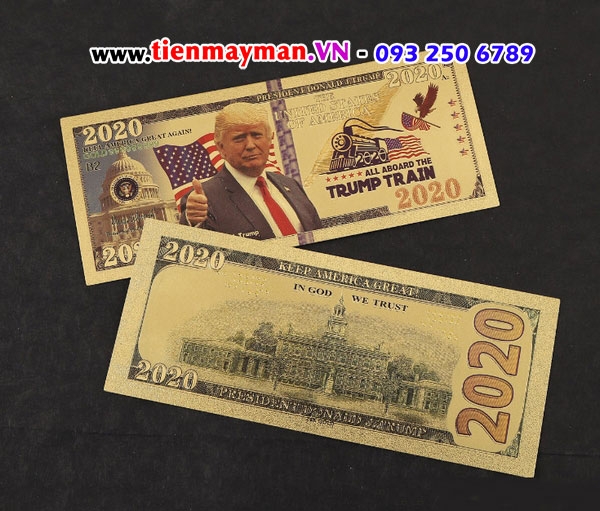 Tiền lưu niệm tổng thống Donald Trump mạ vàng 2020