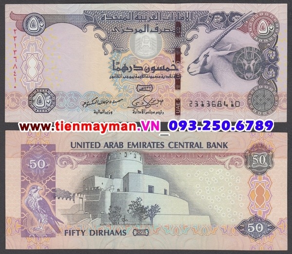 Tiền giấy United Arab Emirates 50 Dirham 2011 UNC