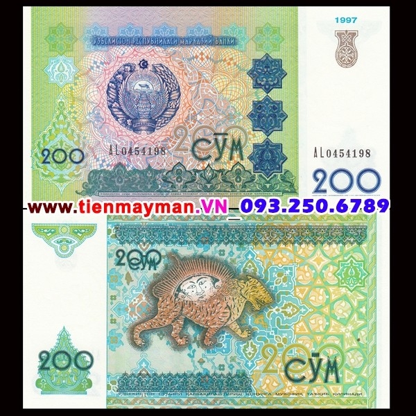 Tiền giấy Uzbekistan 200 Sum 1999 UNC