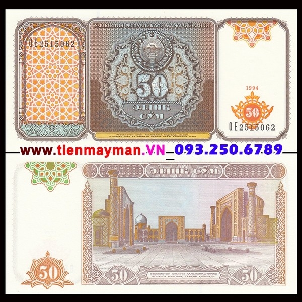 Tiền giấy Uzbekistan 50 Sum 1994 UNC