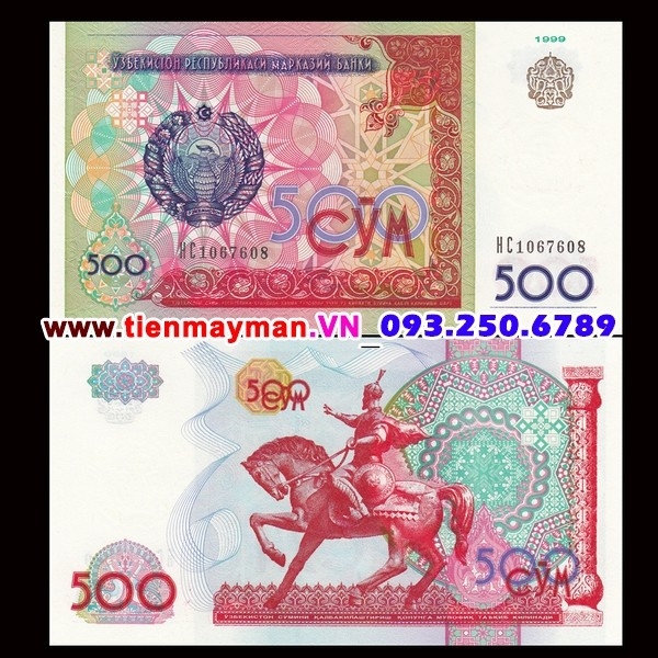 Tiền giấy Uzbekistan 500 Sum 1999 UNC