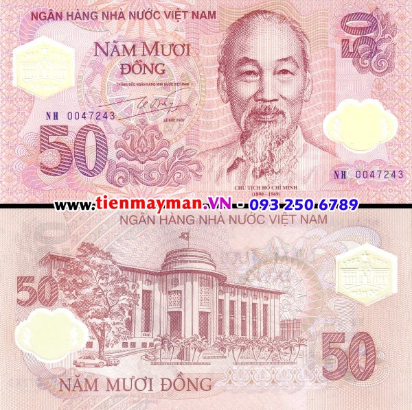 50 Đồng Polymer 2001 kỷ niệm 50 năm thành lập NHNNVN P-118