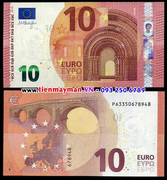 Tiền giấy 10 Euro 2015 UNC, Đồng tiền chung Liên Minh Châu Âu EU