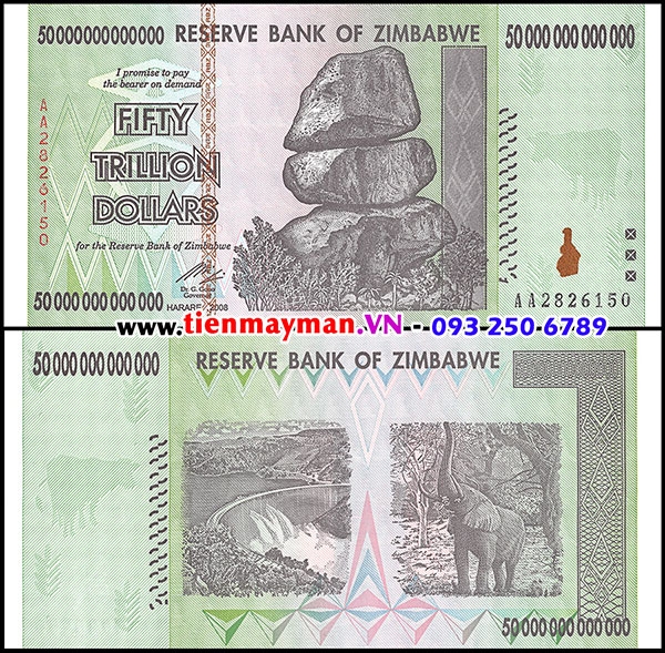 Tiền Zimbabwe 50 Nghìn Tỷ 2008