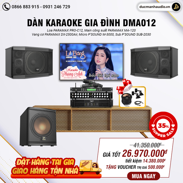 Dàn karaoke gia đình Paramax DMA012