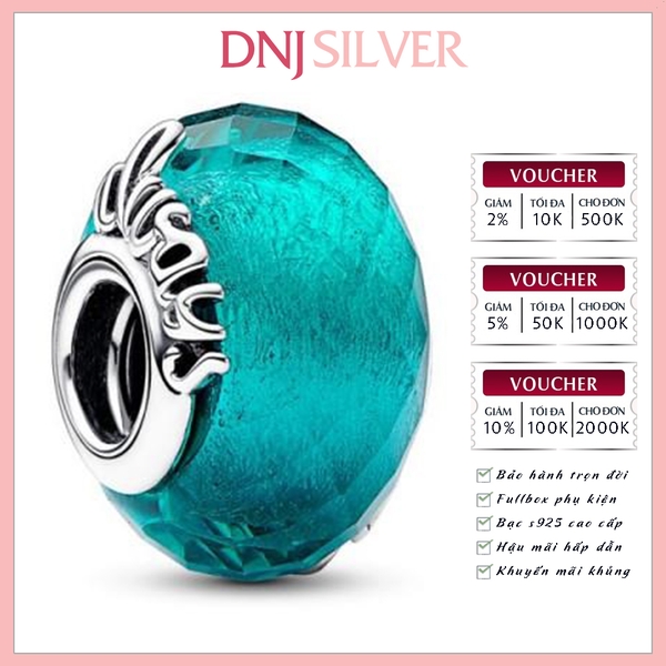 [Chính hãng] Charm bạc 925 cao cấp - Charm Faceted Murano Glass Friendship thích hợp để mix vòng tay charm bạc cao cấp - DN529