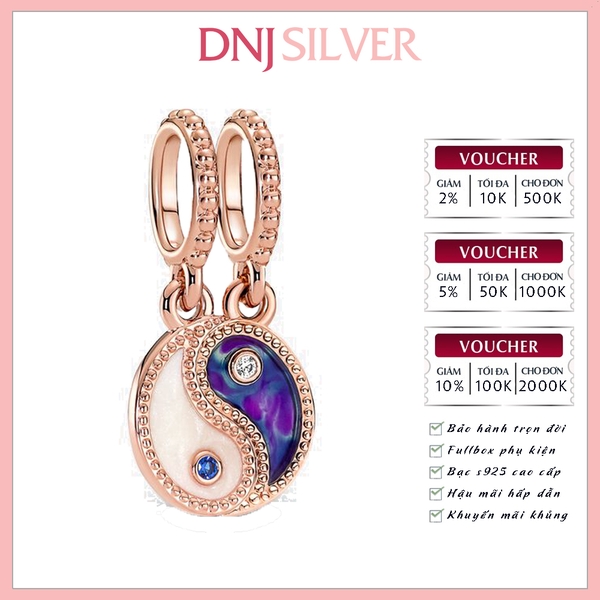 [Chính hãng] Charm bạc 925 cao cấp - Charm Splittable Yin & Yang Sparkling Dangle thích hợp để mix vòng tay charm bạc cao cấp - DN708