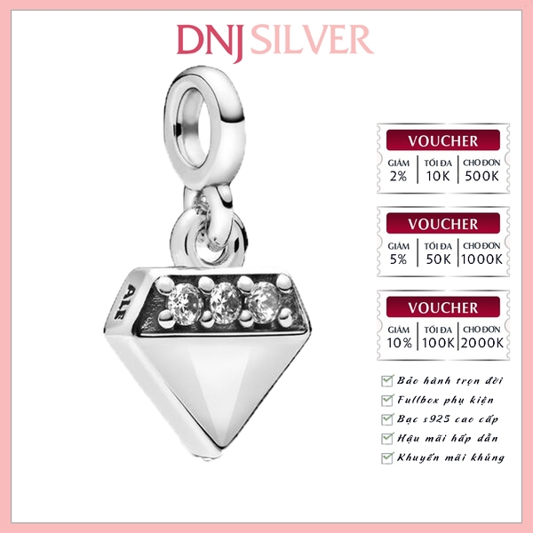[Chính hãng] Charm bạc 925 cao cấp - Charm ME Bright Diamond Mini Dangle thích hợp để mix vòng tay charm bạc cao cấp - DN666