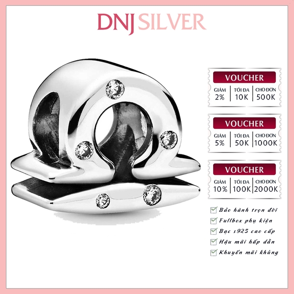 [Chính hãng] Charm bạc 925 cao cấp - Charm Sparkling Libra Zodiac thích hợp để mix vòng tay charm bạc cao cấp - DN644