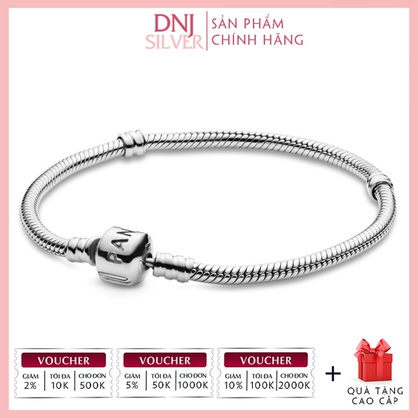 Vòng tay charm bạc 925 cao cấp - Vòng charm Sterling Silver - Vòng tay dành cho nam và nữ - Vòng mềm