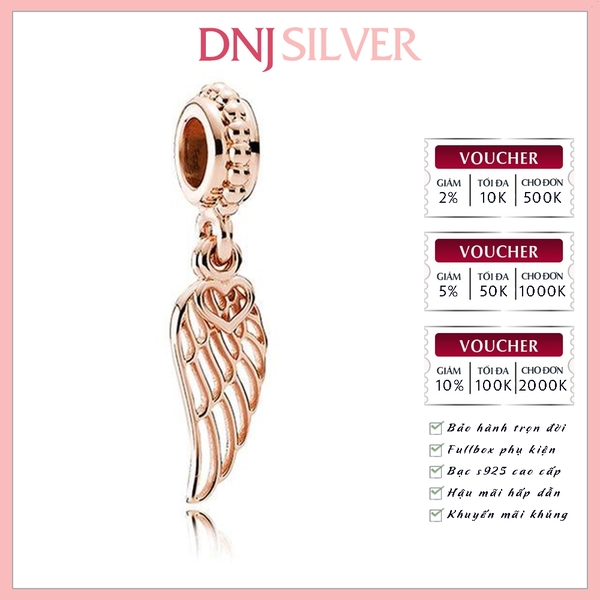 [Chính hãng] Charm bạc 925 cao cấp - Charm Rosegold Love Guidance thích hợp để mix vòng tay charm bạc cao cấp - DN458