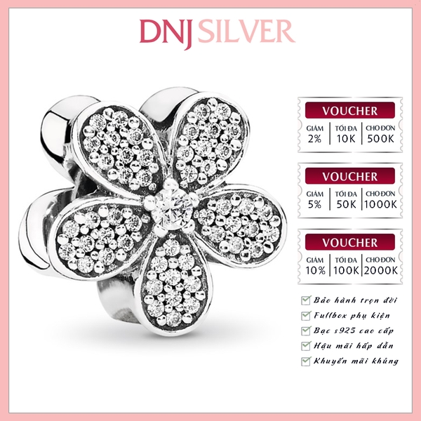 [Chính hãng] Charm bạc 925 cao cấp - Charm Dazzling Daisy thích hợp để mix vòng tay charm bạc cao cấp - DN351