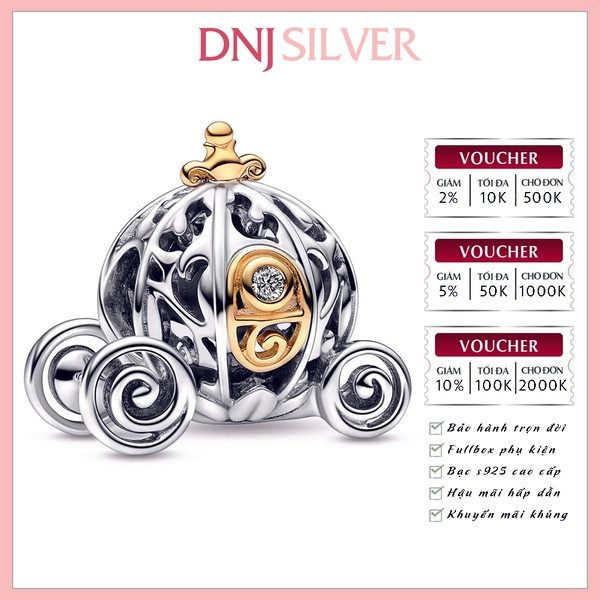 [Chính hãng] Charm bạc 925 cao cấp - Charm Cinderella's Enchanted Carriage thích hợp để mix vòng tay charm bạc cao cấp - DN471