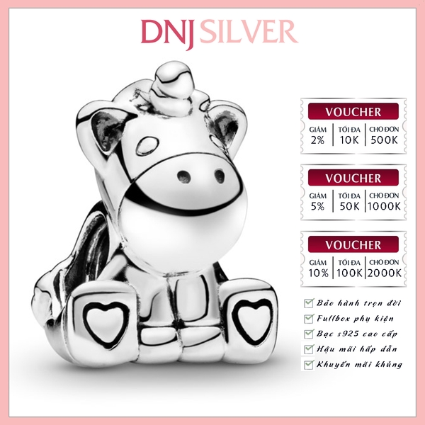 [Chính hãng] Charm bạc 925 cao cấp - Charm Bruno the Unicorn thích hợp để mix vòng tay charm bạc cao cấp - DN275