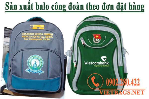 Sản xuất balo công đoàn công ty