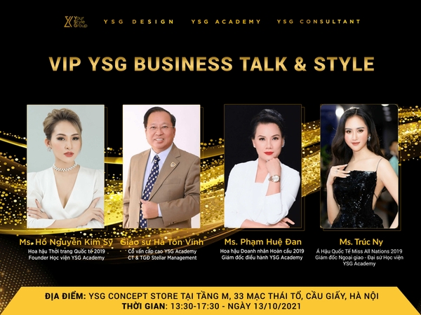 VIP YSG Business Talk & Style - Sự kiện chào mừng ngày Doanh nhân Việt Nam do YSG tổ chức