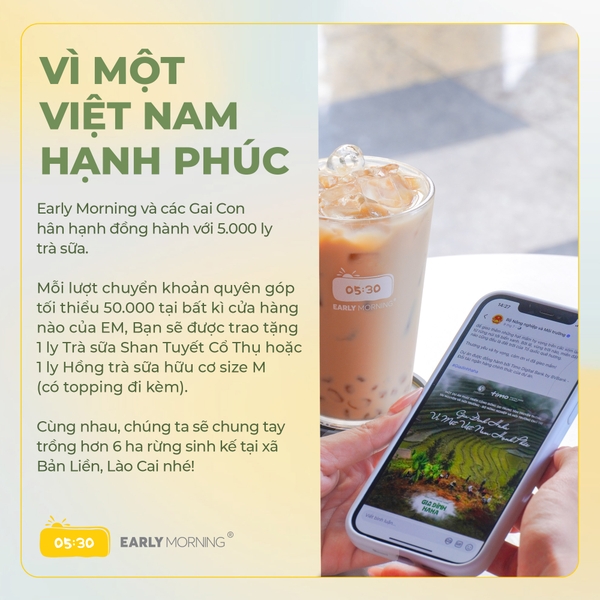 Cùng Early Morning gieo mầm - Vì một Việt Nam hạnh phúc