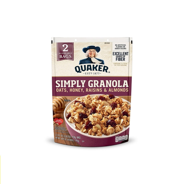 GRANOLA SIMPLY QUAKER - YẾN MẠCH ĂN LIỀN TIỆN LỢI (2 LBS)