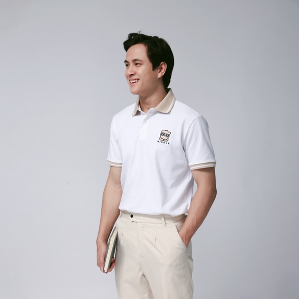 Áo polo nam trắng Teddy đơn giản, sang trọng