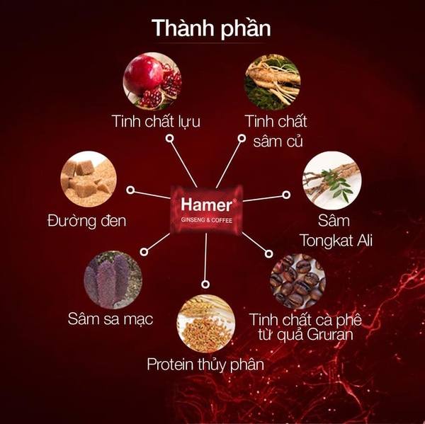 Thành phần của kẹo sâm Hamer