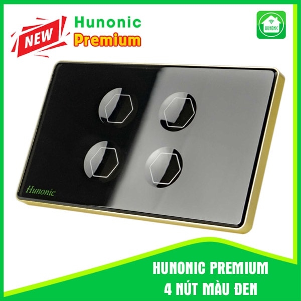 Hunonic Premium 4 Nút Màu Đen