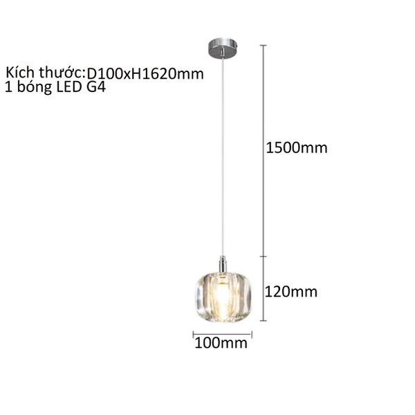 Đèn thả đơn chao thủy tinh - TH177.5