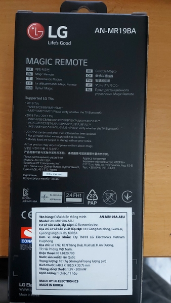 Điều khiển thông minh LG AN-MR19BA (Hàng chính hãng mới 100%) KOREA