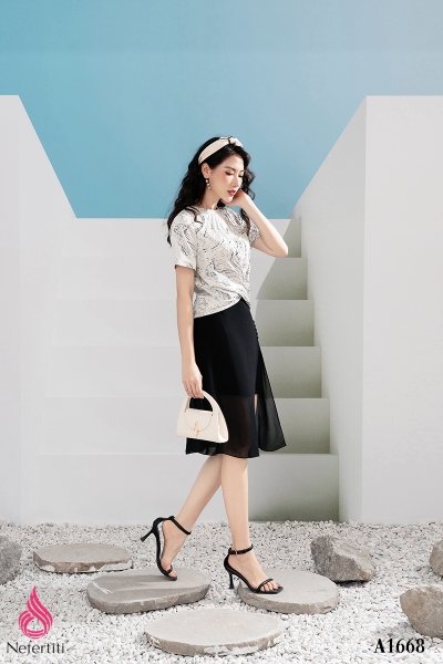 1A1668 - ÁO SƠ MI VẠT XOẮN
