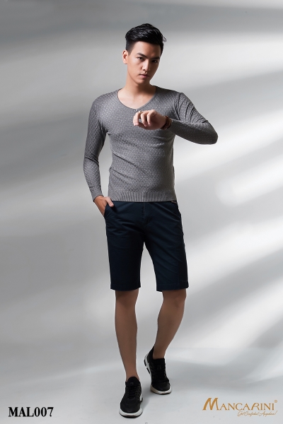 MAL007 - ÁO LEN NAM MÀU XÁM