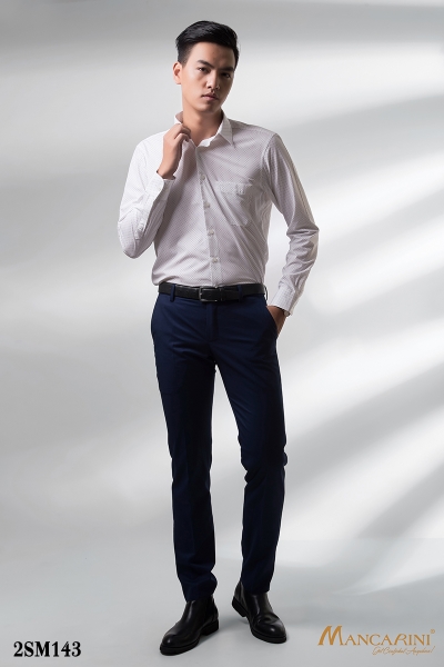 2SM143 - SƠ MI TRẮNG DÀI TAY