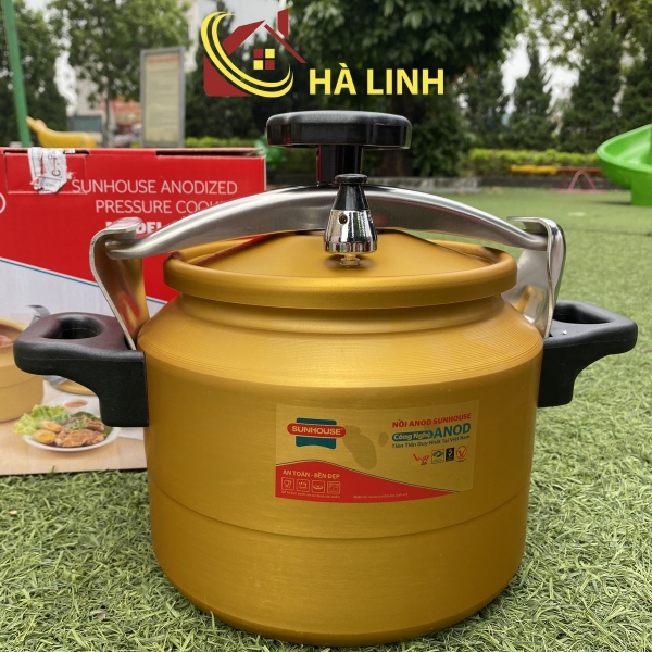 Nồi áp suất Anod Sunhouse SHA8604, Dung tích 6 Lít, Sử dụng trên bếp ga và bếp hồng ngoại, Không dùng được trên bếp từ