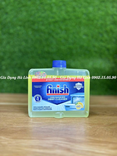 Nước vệ sinh máy rửa bát Finish 250ml, Nhập khẩu Châu Âu, Phù hợp với tất cả các loại máy rửa bát